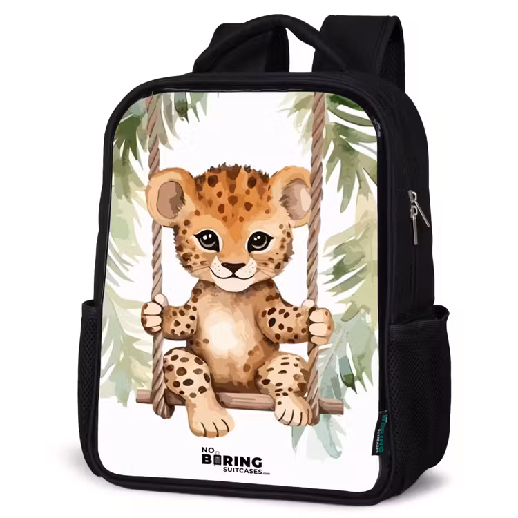 Kids backpack - Black - Levi leopard — 6
