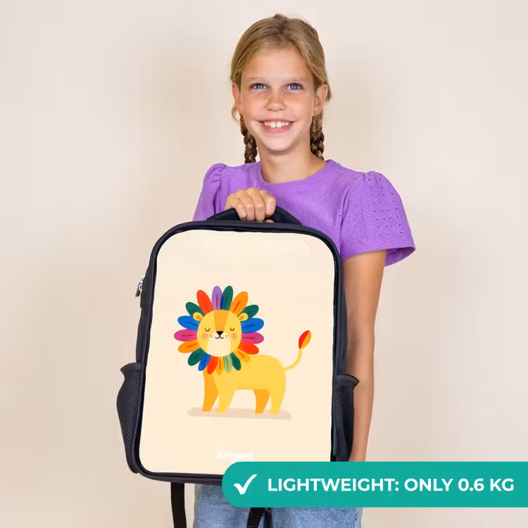 Kids backpack - Black - Lion - Mane - Colorful — 9