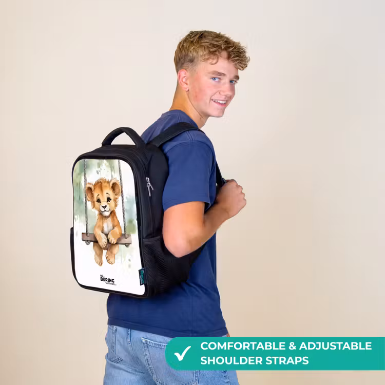 Kids backpack - Black - Lucas lion — 11