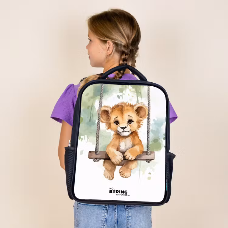 Kids backpack - Black - Lucas lion — 4