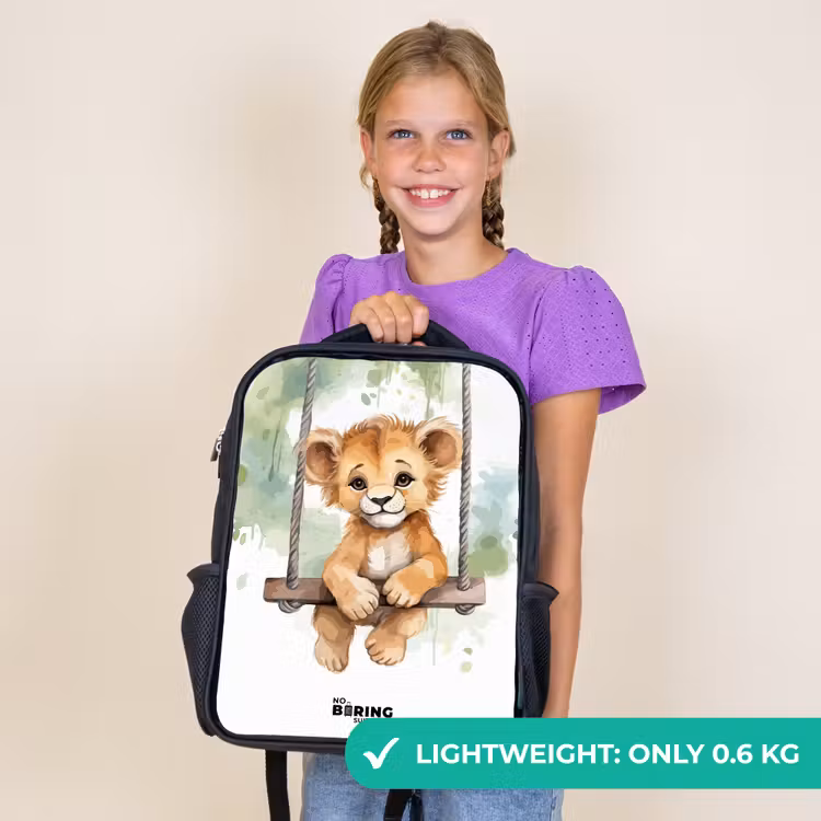 Kids backpack - Black - Lucas lion — 9