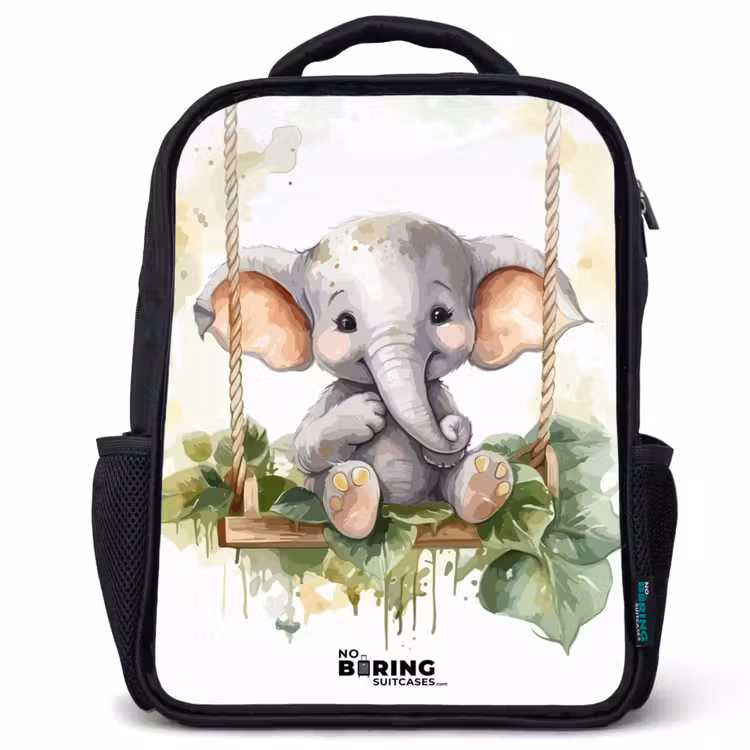 Kids backpack - Black - Onno elephant — 1