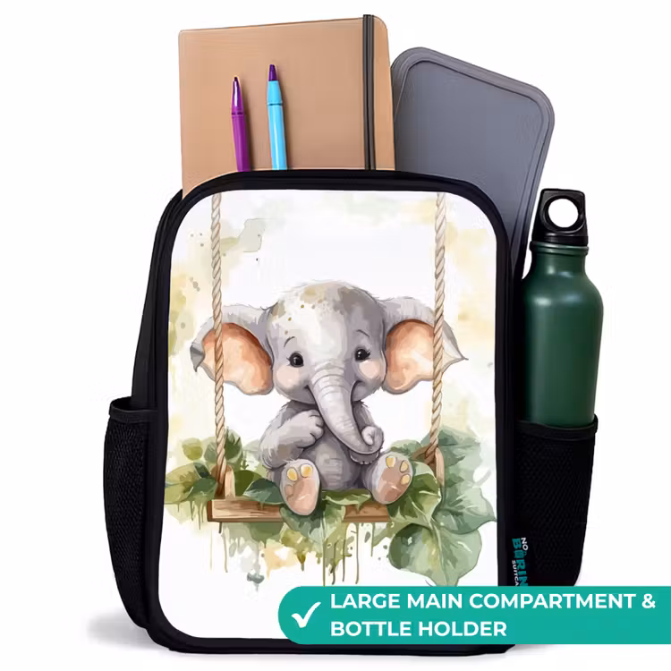 Kids backpack - Black - Onno elephant — 10