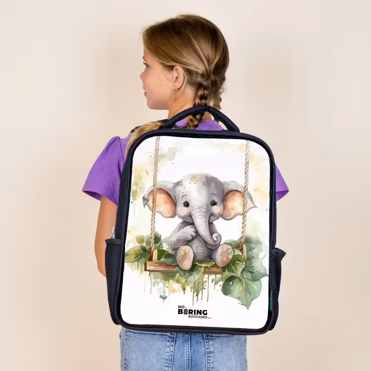 Kids backpack - Black - Onno elephant — 4