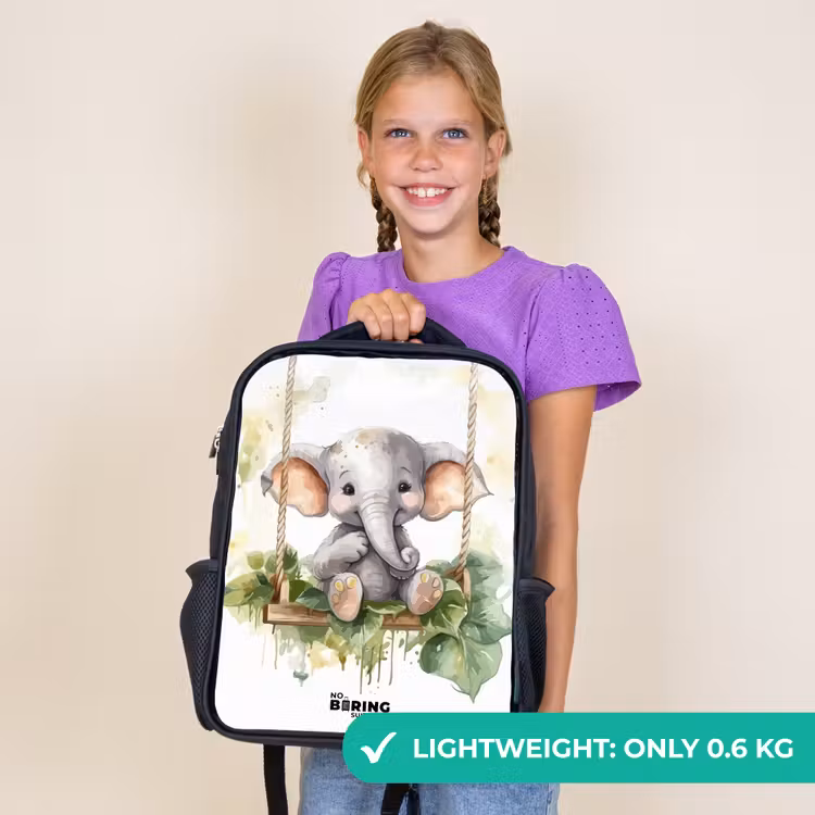 Kids backpack - Black - Onno elephant — 9