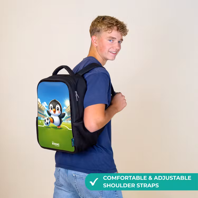 Kids backpack - Black - Penalty penguin — 11