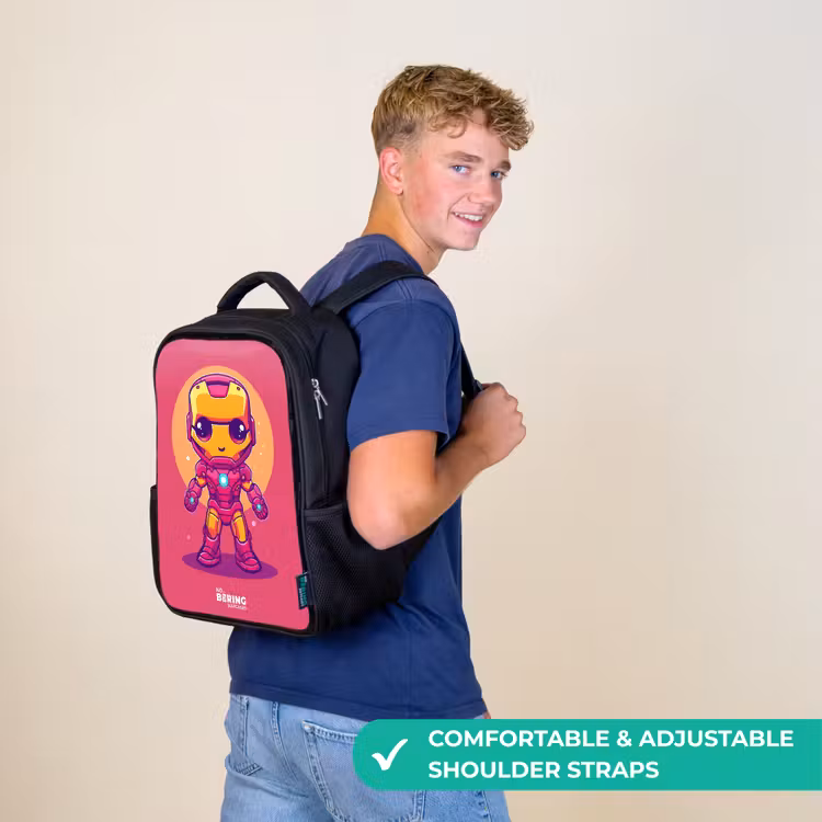 Kids backpack - Black - Pink ranger — 11