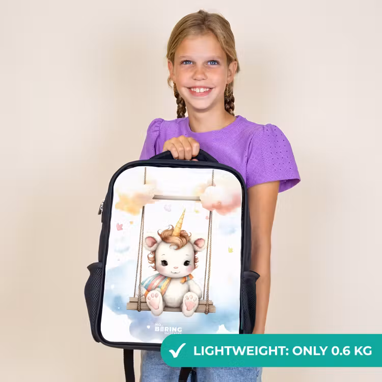 Kids backpack - Black - Rocking baby unicorn — 9