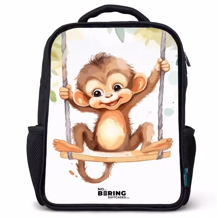 Kids backpack - Black - Rocking great ape — 1