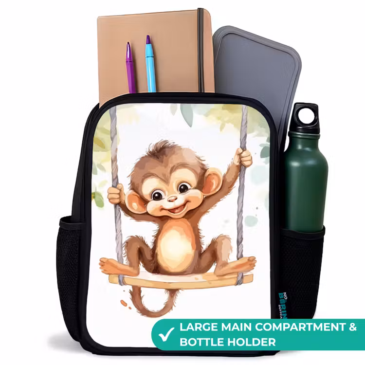 Kids backpack - Black - Rocking great ape — 10