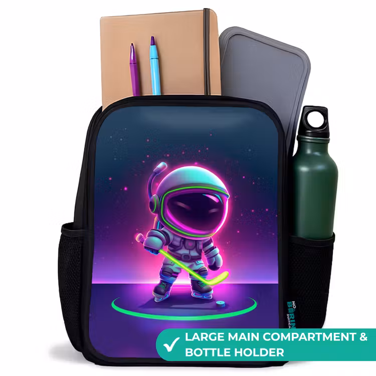 Kids backpack - Black - Space field hockey — 10