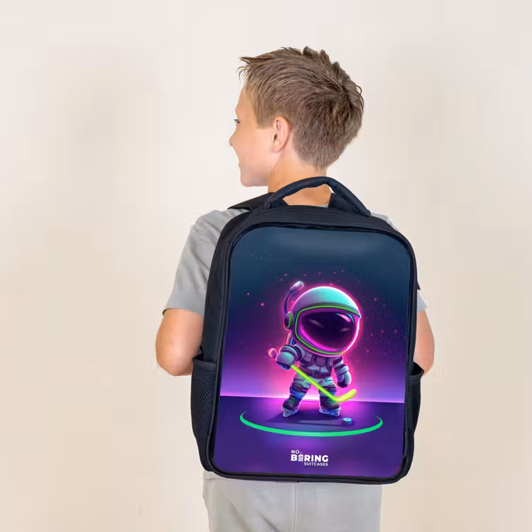 Kids backpack - Black - Space field hockey — 2
