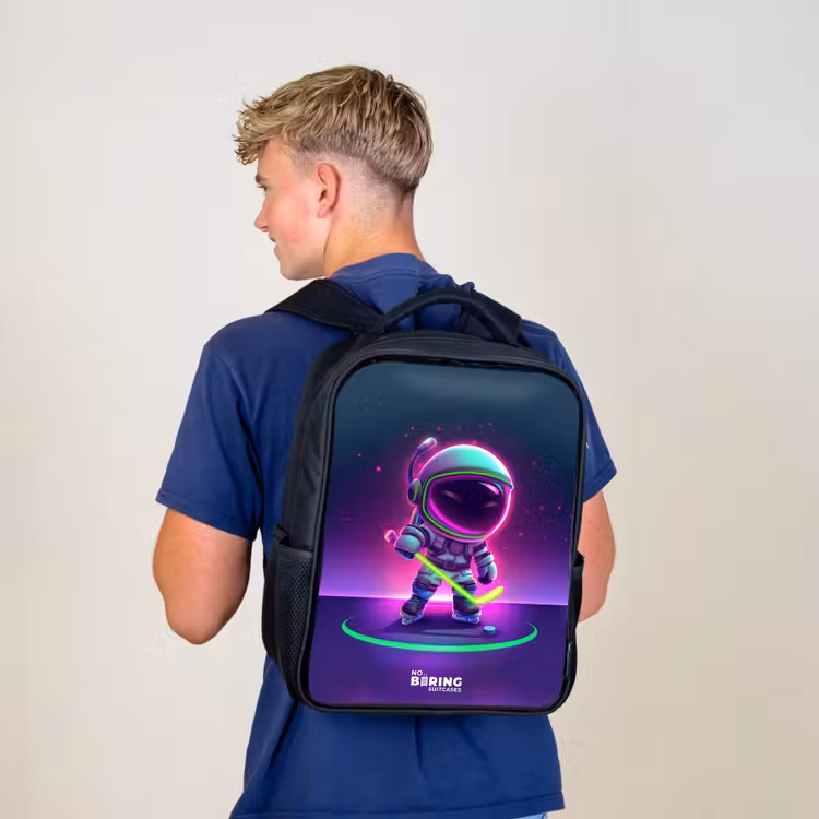Kids backpack - Black - Space field hockey — 5