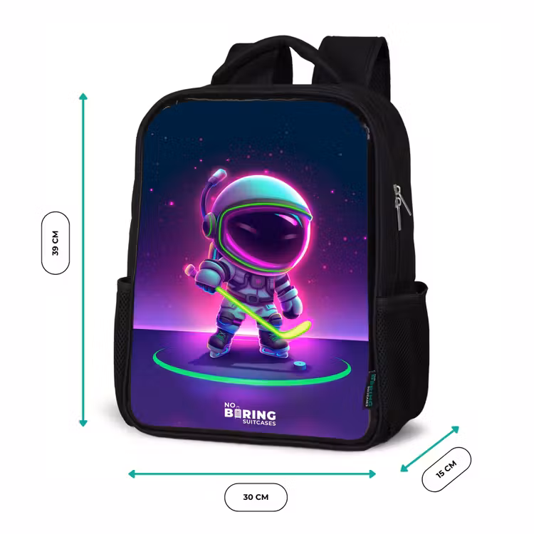 Kids backpack - Black - Space field hockey — 8
