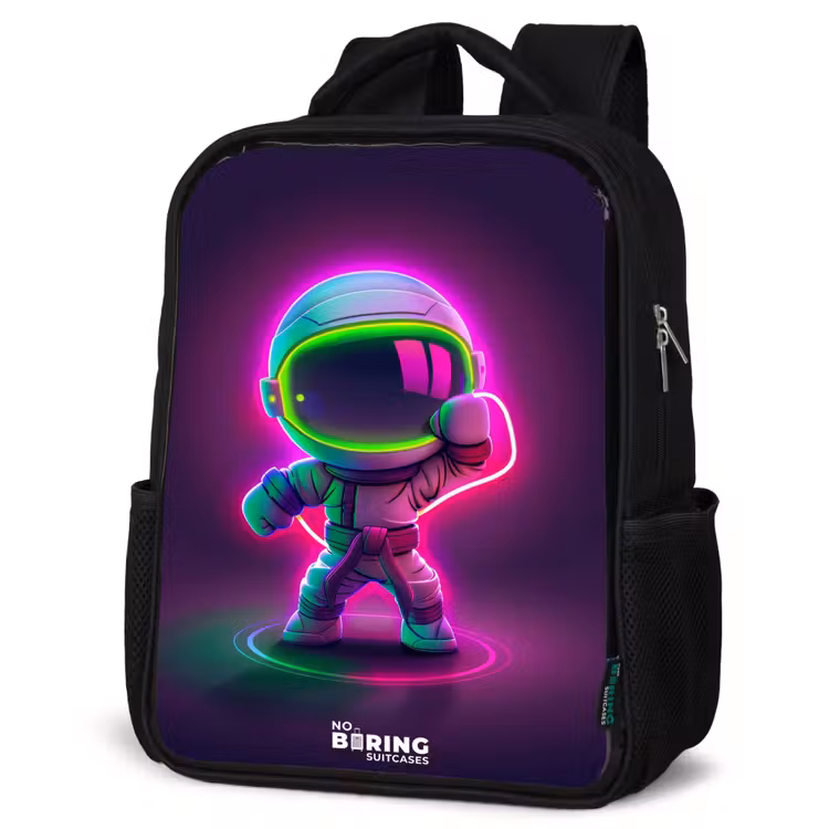 Kids backpack - Black - Space karate neon — 6
