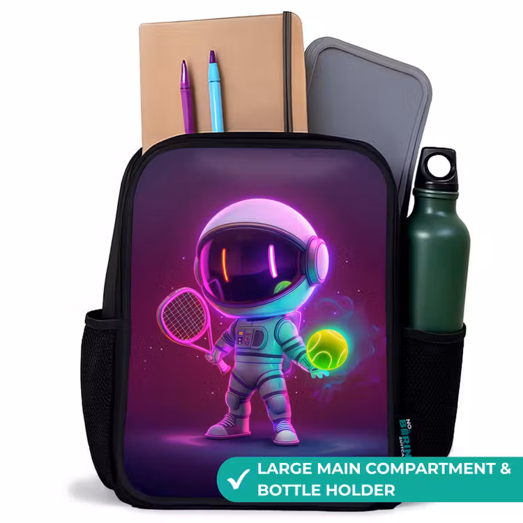 Kids backpack - Black - Space tennis — 10