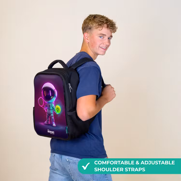 Kids backpack - Black - Space tennis — 11