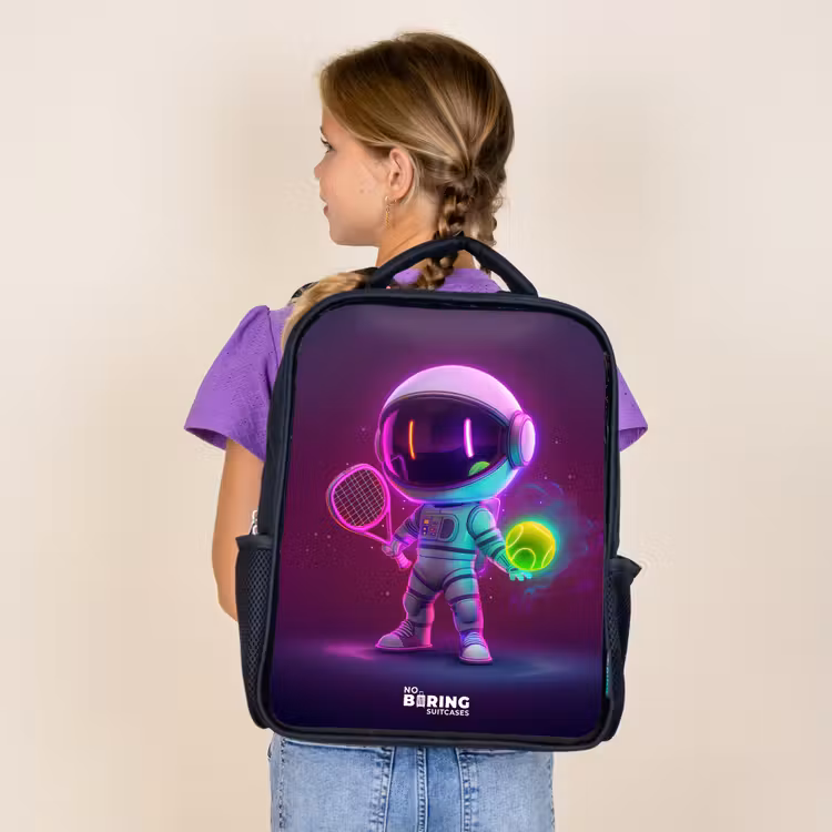 Kids backpack - Black - Space tennis — 4