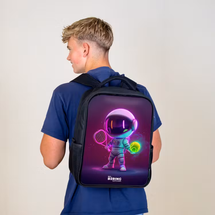 Kids backpack - Black - Space tennis — 5