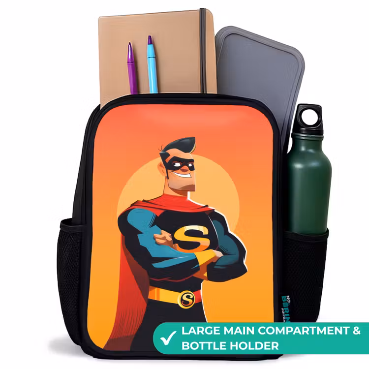 Kids backpack - Black - Sunny superhero — 10