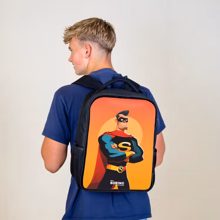 Kids backpack - Black - Sunny superhero — 5