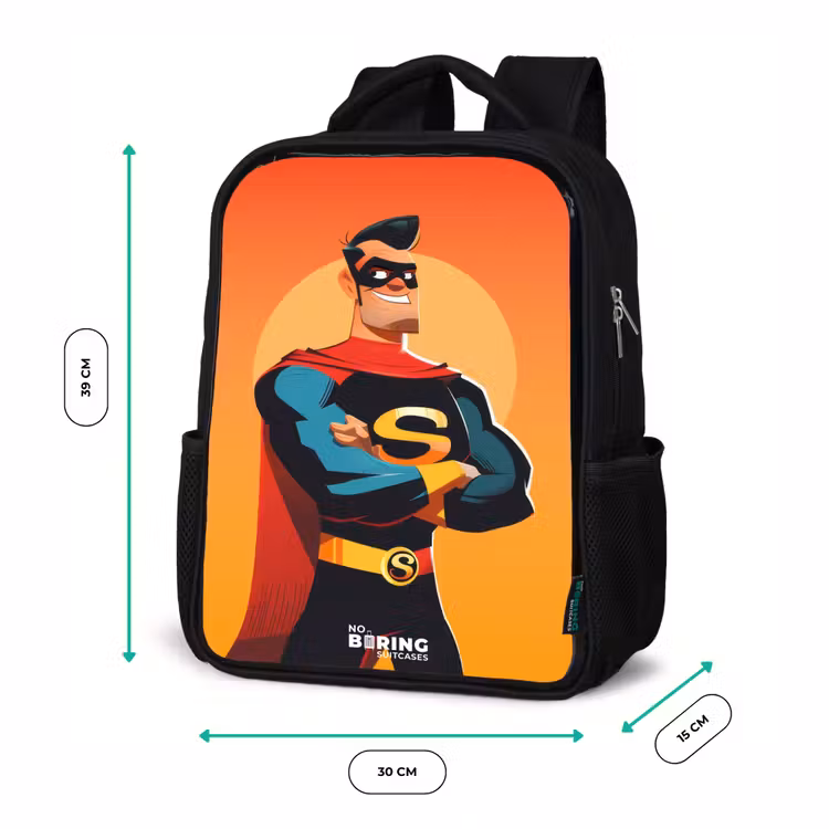 Kids backpack - Black - Sunny superhero — 8