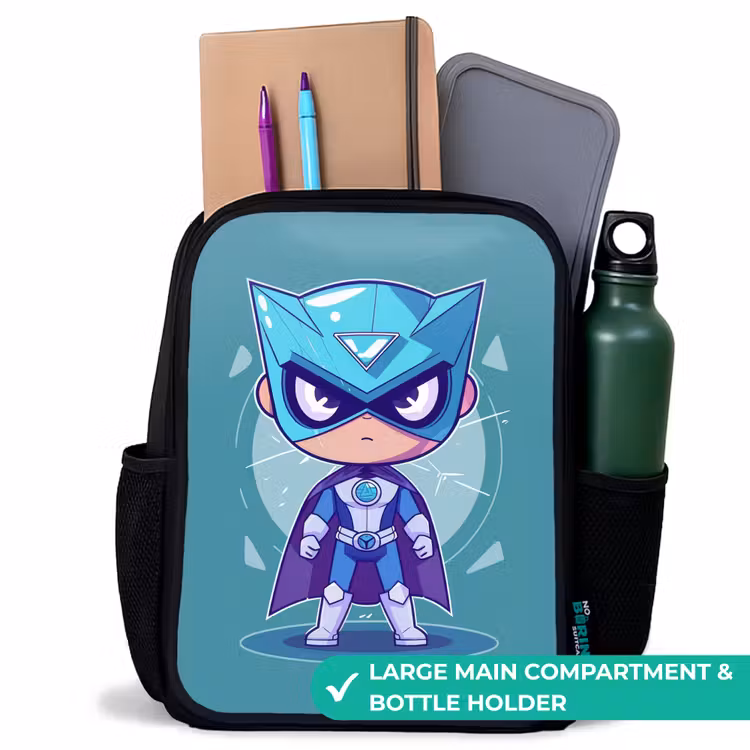 Kids backpack - Black - Turquoise tornado — 10