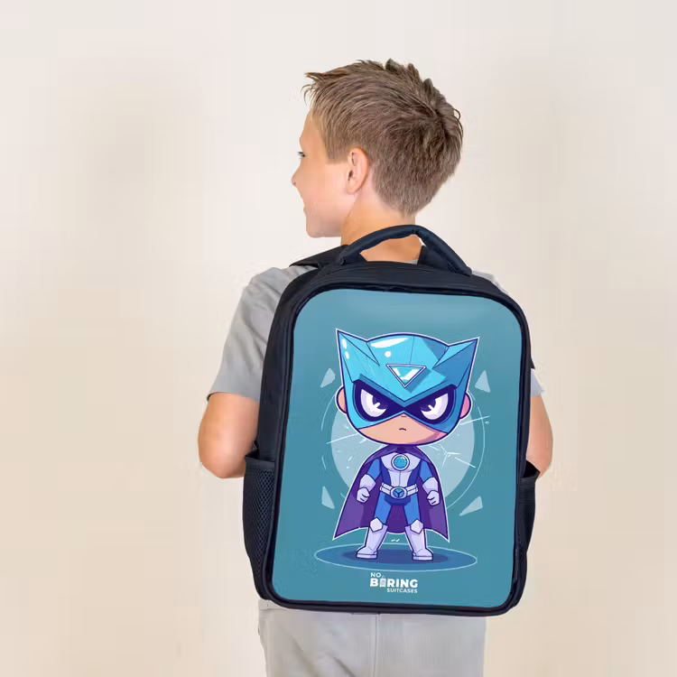 Kids backpack - Black - Turquoise tornado — 2