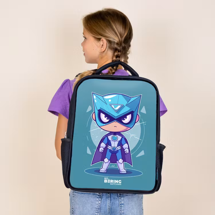 Kids backpack - Black - Turquoise tornado — 4