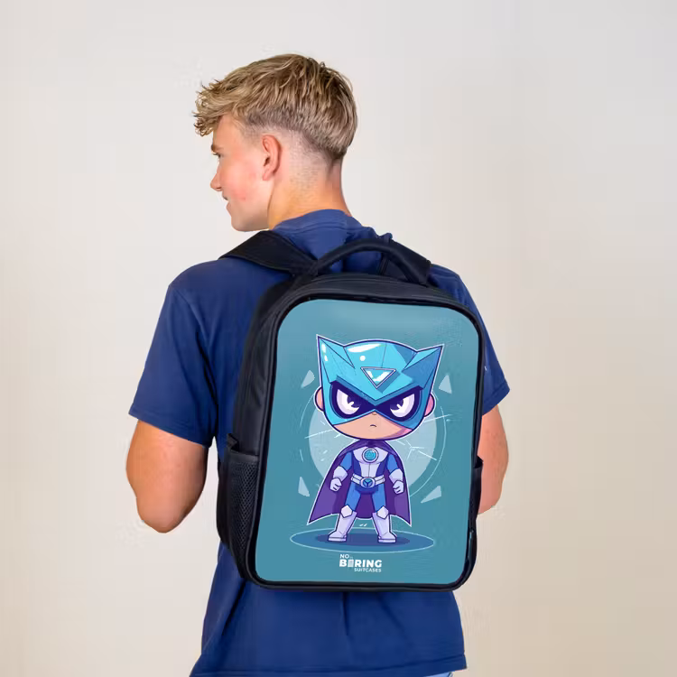 Kids backpack - Black - Turquoise tornado — 5