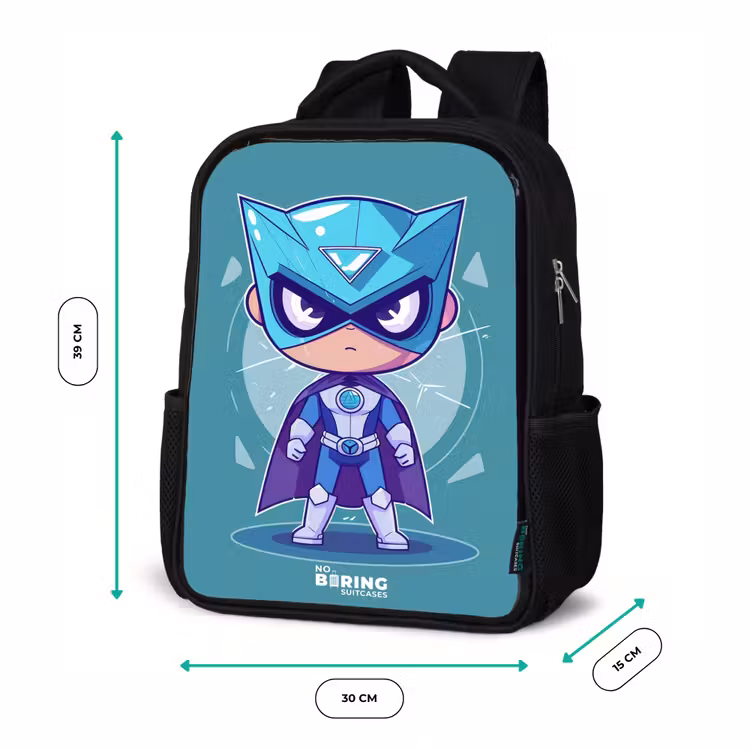 Kids backpack - Black - Turquoise tornado — 8