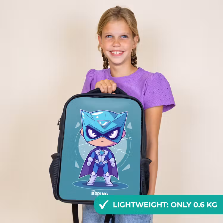 Kids backpack - Black - Turquoise tornado — 9