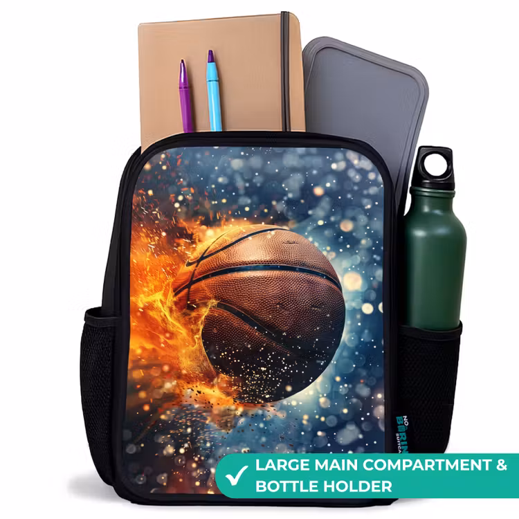 Kids backpack - Black - Vibrant basketball — 10