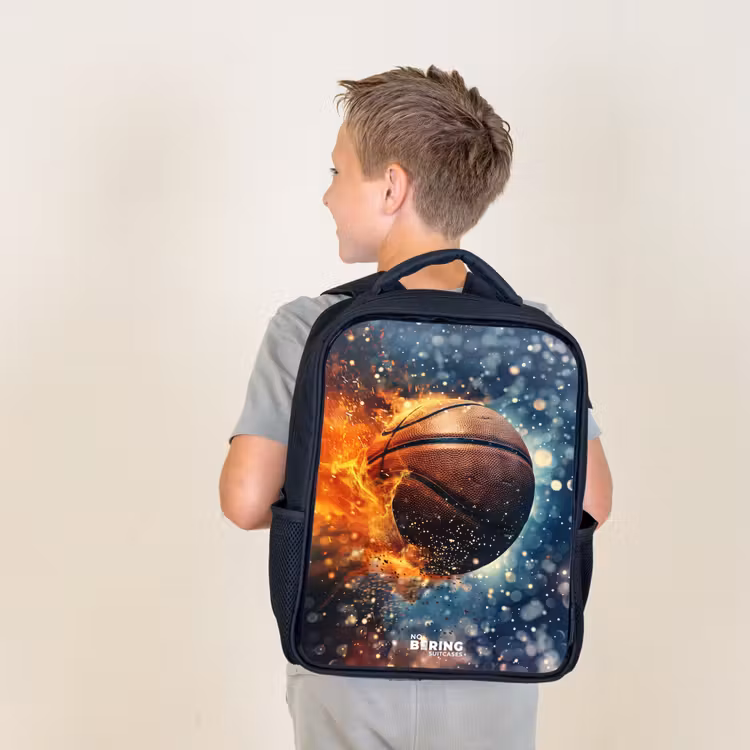 Kids backpack - Black - Vibrant basketball — 2