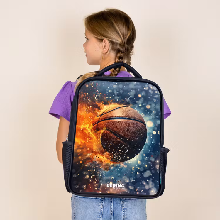 Kids backpack - Black - Vibrant basketball — 4