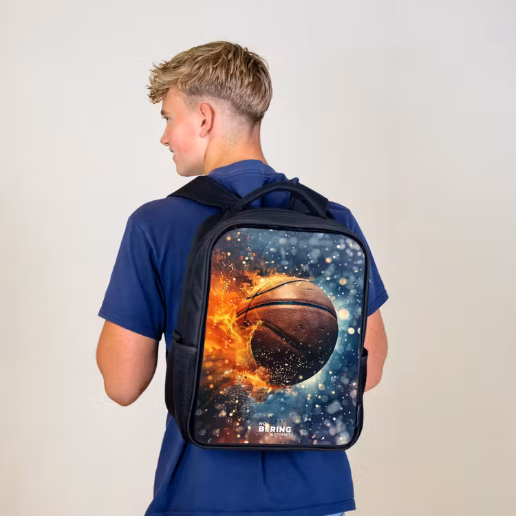 Kids backpack - Black - Vibrant basketball — 5