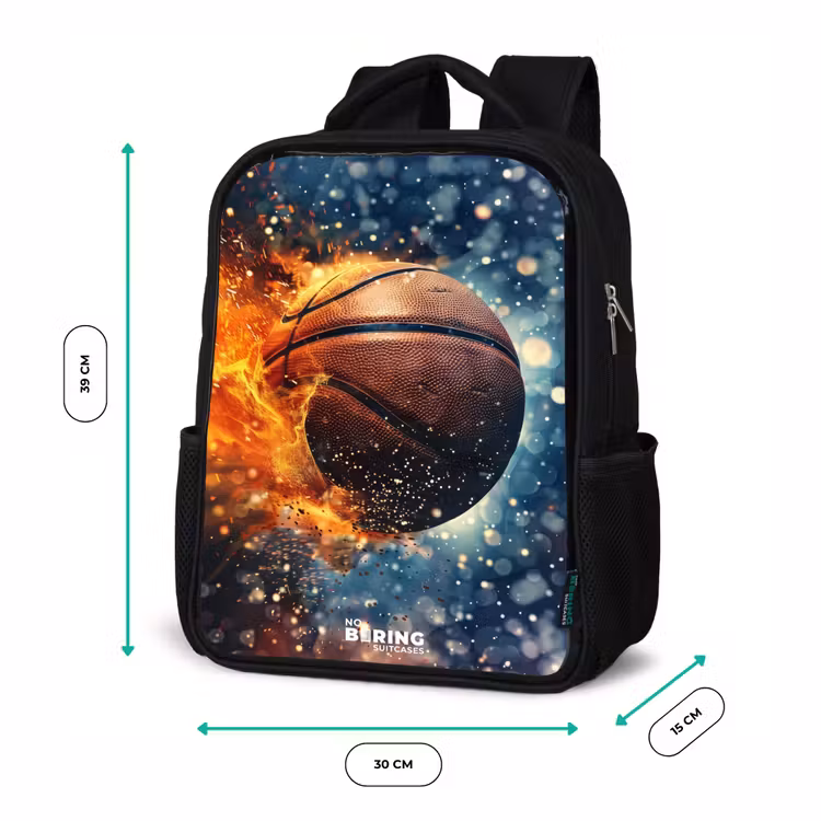 Kids backpack - Black - Vibrant basketball — 8