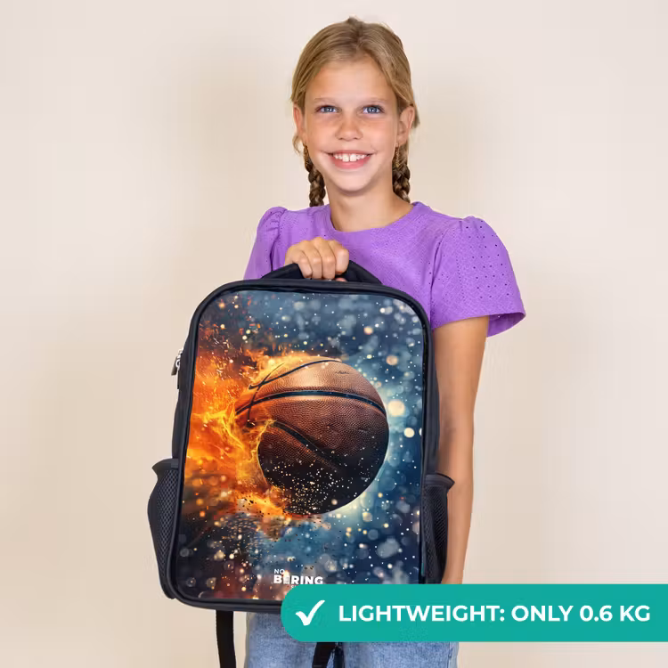 Kids backpack - Black - Vibrant basketball — 9