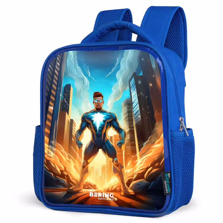 Kids backpack - Blue - City superhero — 7