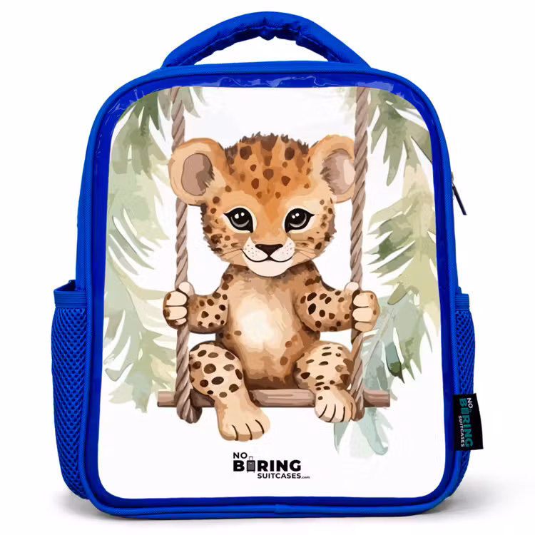 Kids backpack - Blue - Levi leopard — 1