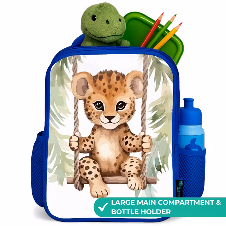 Kids backpack - Blue - Levi leopard — 5