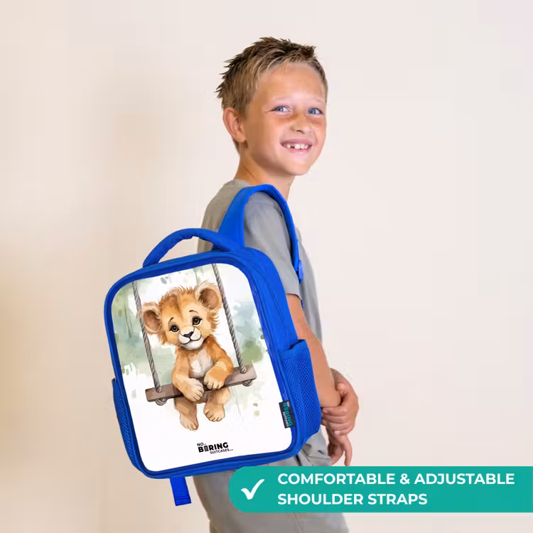 Kids backpack - Blue - Lucas lion — 4