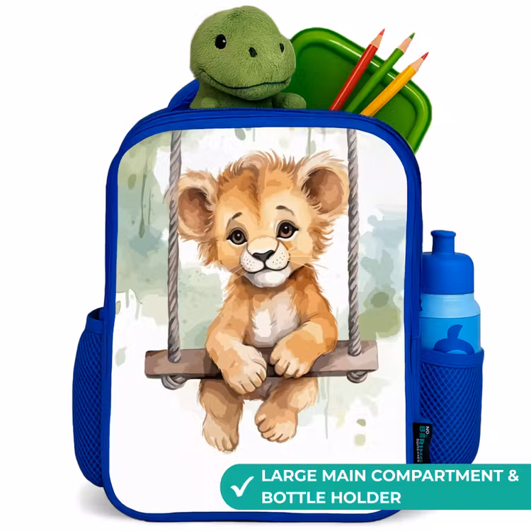 Kids backpack - Blue - Lucas lion — 5