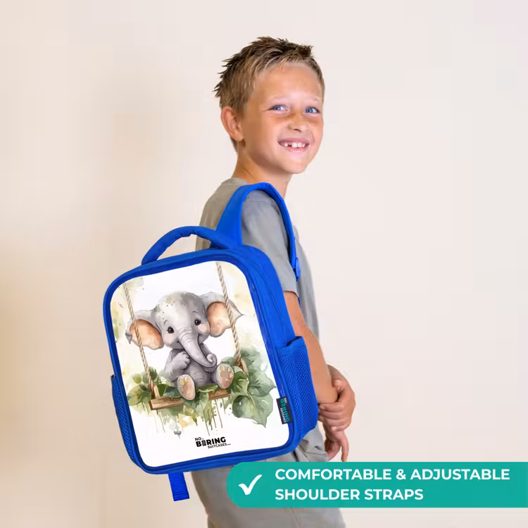 Kids backpack - Blue - Onno elephant — 4