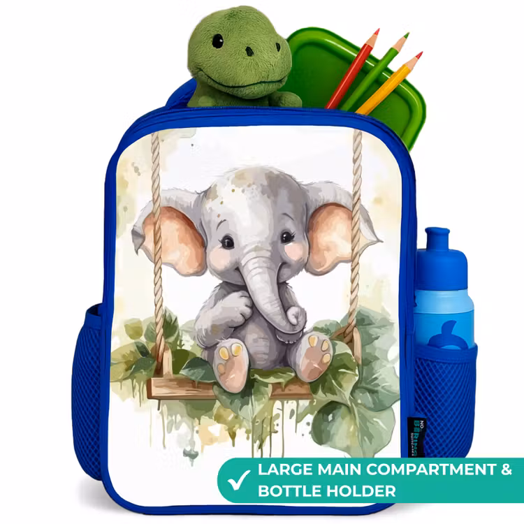 Kids backpack - Blue - Onno elephant — 5