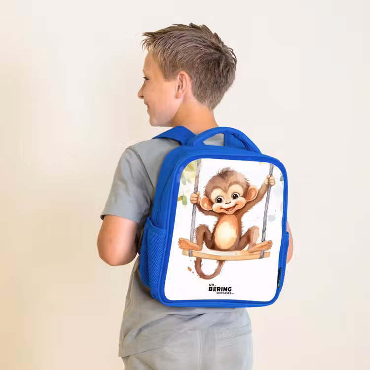 Kids backpack - Blue - Rocking great ape — 2