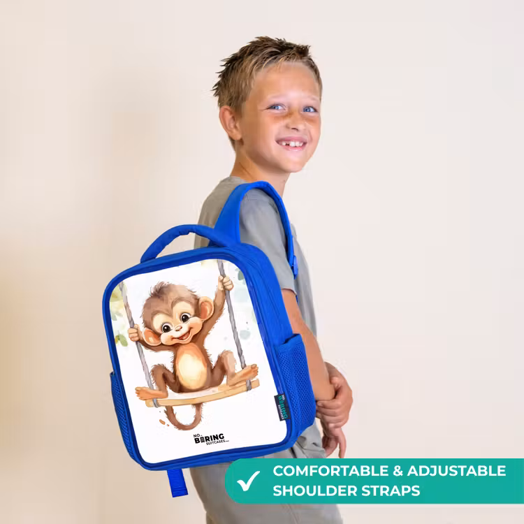 Kids backpack - Blue - Rocking great ape — 4