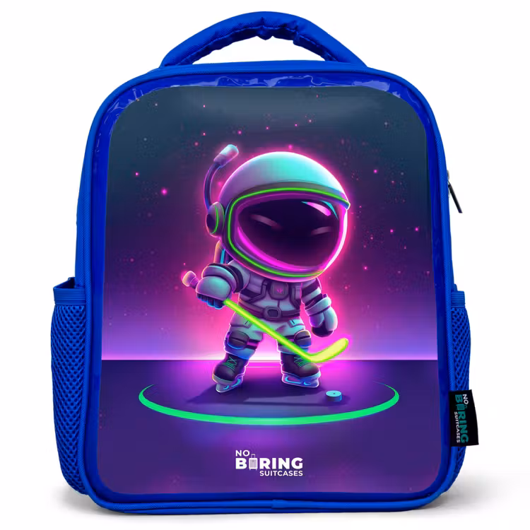 Kids backpack - Blue - Space field hockey — 1
