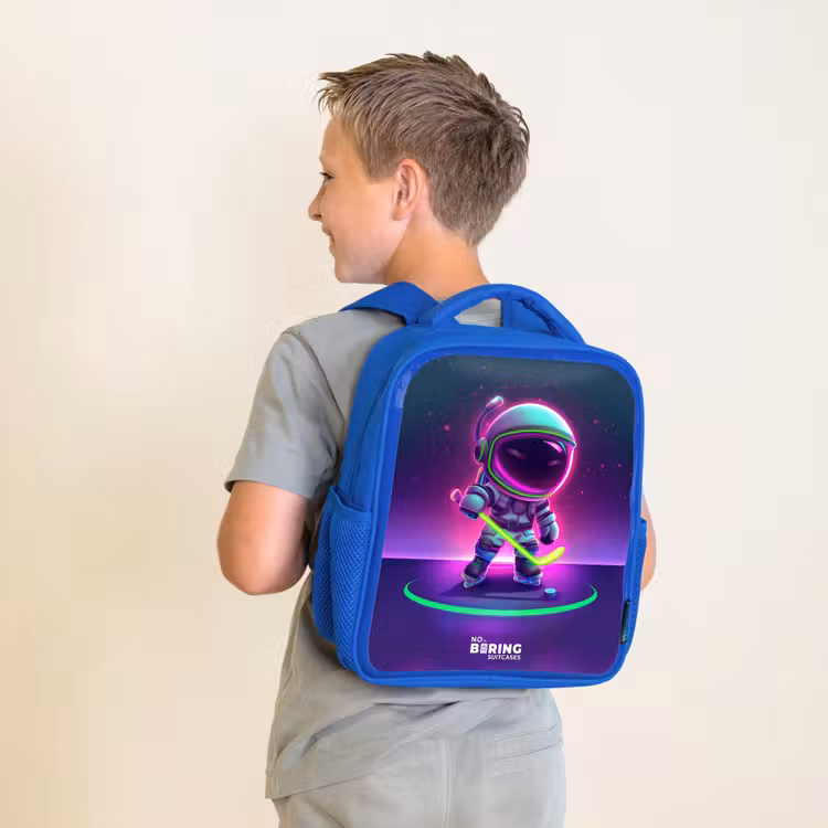Kids backpack - Blue - Space field hockey — 2