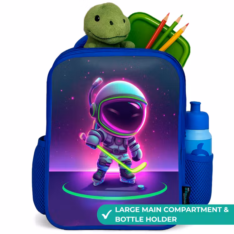 Kids backpack - Blue - Space field hockey — 5
